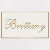 Classy Metallic Gold Persoonlijk Kind Labels (Design 2)