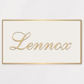 Classy Metallic Gold Persoonlijk Kind Labels (Design 1)