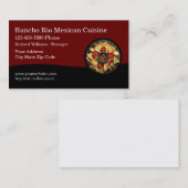 Classy Mexicaans Restaurant Thema Visitekaartjes (Voorkant / Achterkant)