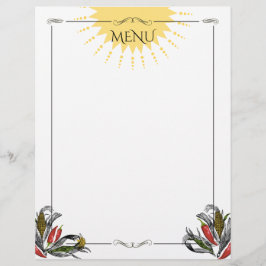 Classy Mexicaanse maïspaprika menu letterhead