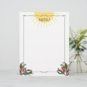 Classy Mexicaanse maïspaprika menu letterhead (Staand voorkant)
