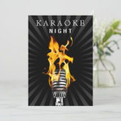 Classy Mic 30th Birthday Karaoke Night Party Kaart (Staand voorkant)