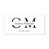 Classy, minimaal, monogram rubberstempel (Afrduk)