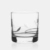 Classy MiniMal Black Design met naam Whisky Glas (Rechts)