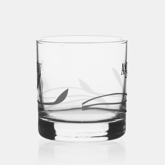 Classy MiniMal Black Design met naam Whisky Glas (Rechts)