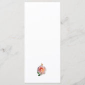 Classy Minimal Pink Rose Design Flat Menu (Achterkant)