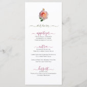 Classy Minimal Pink Rose Design Flat Menu (Voorkant)