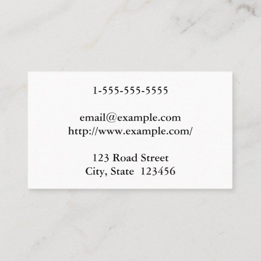 Classy & Minimal Plastic Surgeon Business Card Visitekaartje (Achterkant)