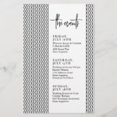 Classy Minimal Text Wedding Events Tijdlijn (Voorkant)