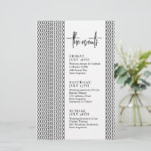Classy Minimal Text Wedding Events Tijdlijn (Staand voorkant)