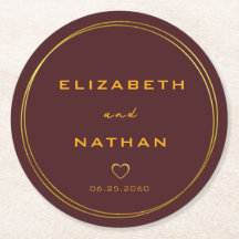 Classy minimalist Bourgogne en gouden bruiloft