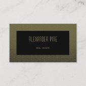 Classy Minimalist Elegant Black Gold Professional Visitekaartje (Voorkant)