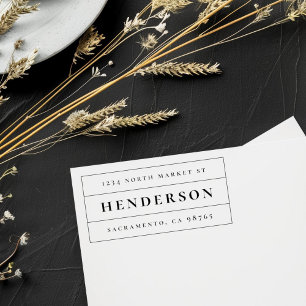 Classy minimalist Naam van oude familie Retouradre Zelfinktende Stempel