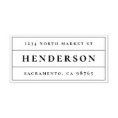 Classy minimalist Naam van oude familie Retouradre Zelfinktende Stempel (Design)