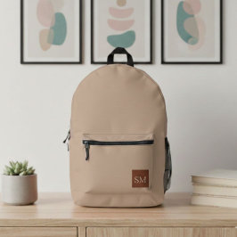 Classy Minimalist Sand Custom Backpack - Simple  Bedrukte Rugzak