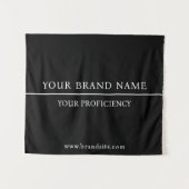 Classy Minimalist White Text Black Wall Design Wandkleed (Voorkant (horizontaal))