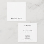 Classy minimalistisch design Sjabloon Modern Elega Vierkante Visitekaartje (Voorkant / Achterkant)