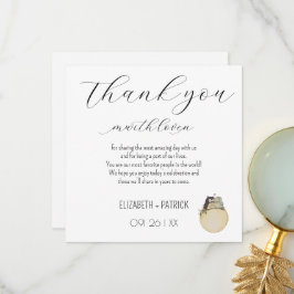 Classy minimalistisch, uilen in de liefde bedankkaart