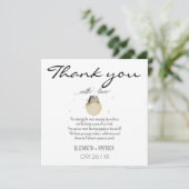 Classy minimalistisch, uilen in de liefde bedankkaart (Staand voorkant)