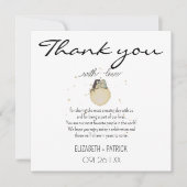 Classy minimalistisch, uilen in de liefde bedankkaart (Voorkant)