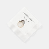 Classy minimalistisch, uilen in de liefde servet (Hoek)