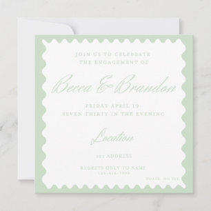 Classy minimalistische Green Engagement Party Uitn
