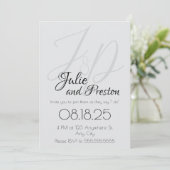 Classy minimalistische huwelijksuitnodiging feestdagenkaart (Staand voorkant)