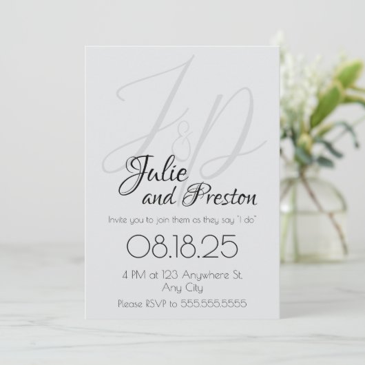 Classy minimalistische huwelijksuitnodiging feestdagenkaart (Staand voorkant)