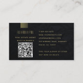 Classy minimalistische QR-code Black Gold Professi Visitekaartje (Achterkant)