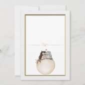 Classy minimalistische uilen, verliefd op de datum kaart (Achterkant)