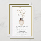 Classy minimalistische uilen, verliefd op de datum kaart (Voorkant / Achterkant)