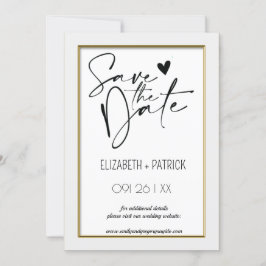 Classy minimalistische uilen, verliefd op de datum kaart