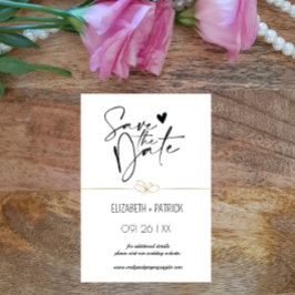 Classy minimalistische uilen, verliefd op de datum kaart