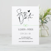 Classy minimalistische uilen, verliefd op de datum kaart (Staand voorkant)