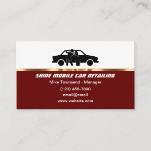 Classy Mobile Car met gedetailleerde gegevens over Visitekaartje