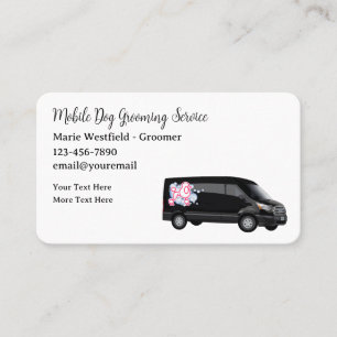 Classy Mobile Dog Grooming Visitekaartjes