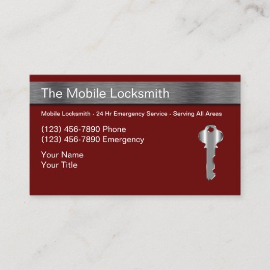 Classy Mobile Locksmith-Visitekaartjes Visitekaartje (Voorkant)