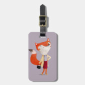 Classy Mod Fox Girl Bagagelabel (Voorkant verticaal)