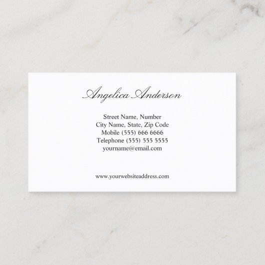 Classy Mode Boutique Visitekaartje (Achterkant)