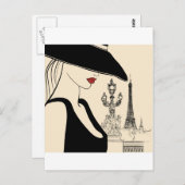 Classy  Mode in Parijs Briefkaart (Voorkant / Achterkant)