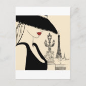 Classy  Mode in Parijs Briefkaart (Voorkant)