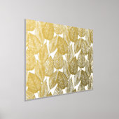 Classy Modern Abstract Leaves Art Pattern Gold Folie Afdrukken (Laagn)