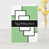 Classy Modern Abstracte verjaardag Kaart (Gele Bloem)