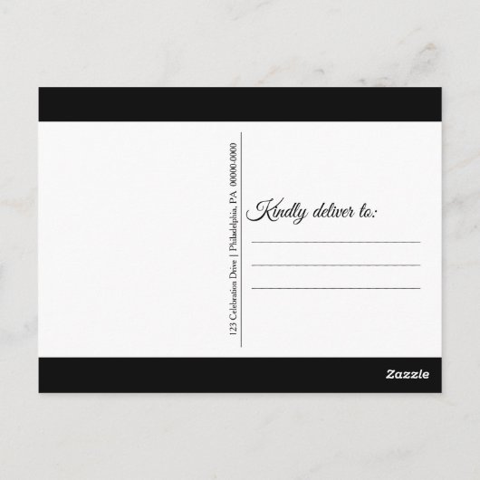 Classy Modern Afstuderen Naam Foto Dank u Briefkaart (Achterkant)