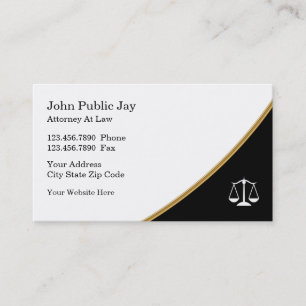 Classy Modern Attorney Law Kantoor Visitekaartjes
