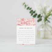 Classy Modern Blush Paisley Books for Baby shower Informatiekaartje (Staand voorkant)