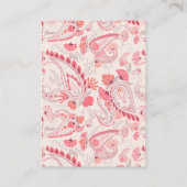 Classy Modern Blush Paisley Books for Baby shower Informatiekaartje (Achterkant)
