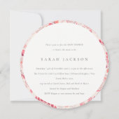 Classy Modern Blush Paisley Typography Baby shower Kaart (Voorkant)