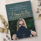 Classy Modern Brighest Future Photo Invitation Kaart