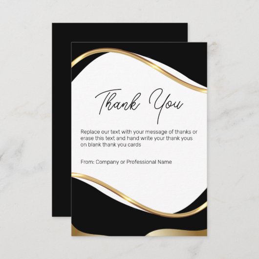 Classy Modern Business Klant - Hartelijk dank voor Bedankkaart (Voorkant / Achterkant)